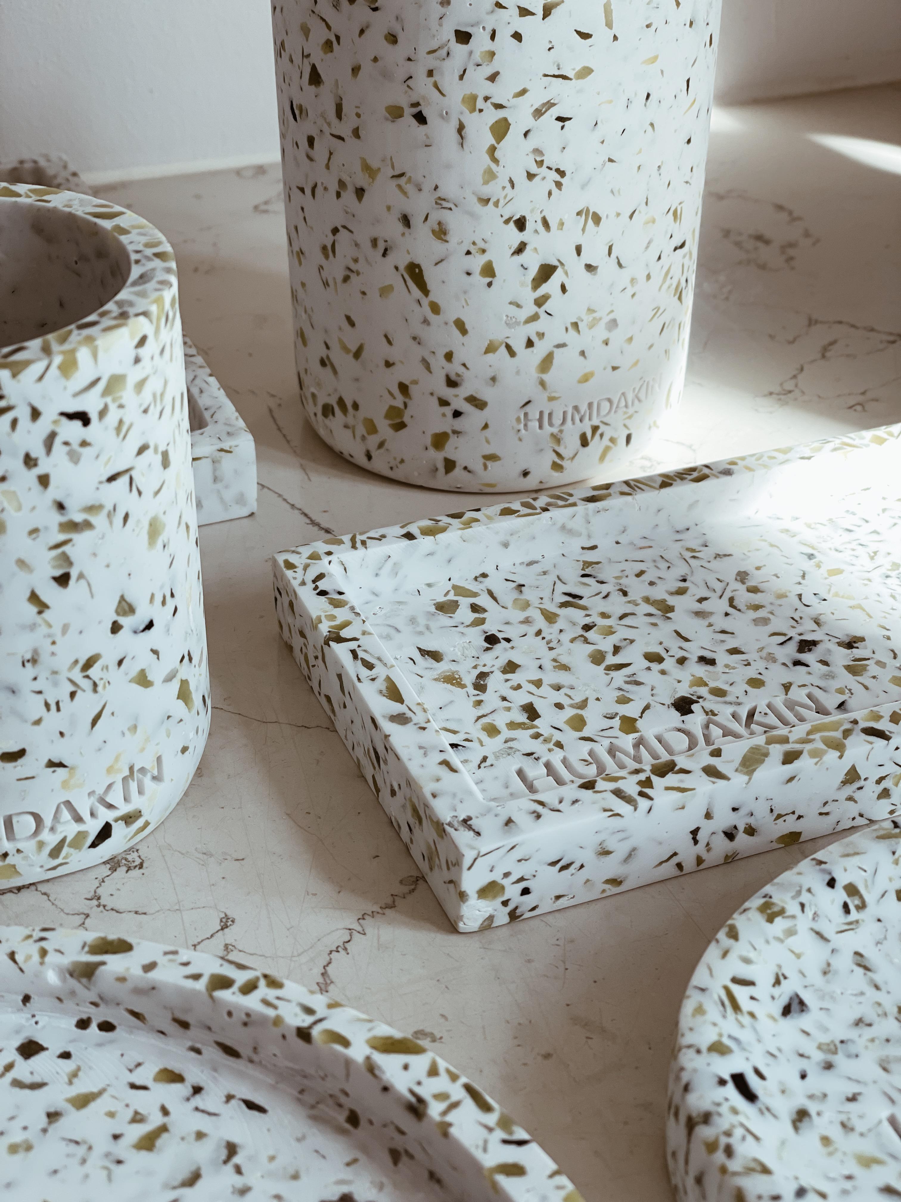 HUMDAKIN Terrazzo Rund Bakke - Grøn Terrazzo 00 Neutral/No color
