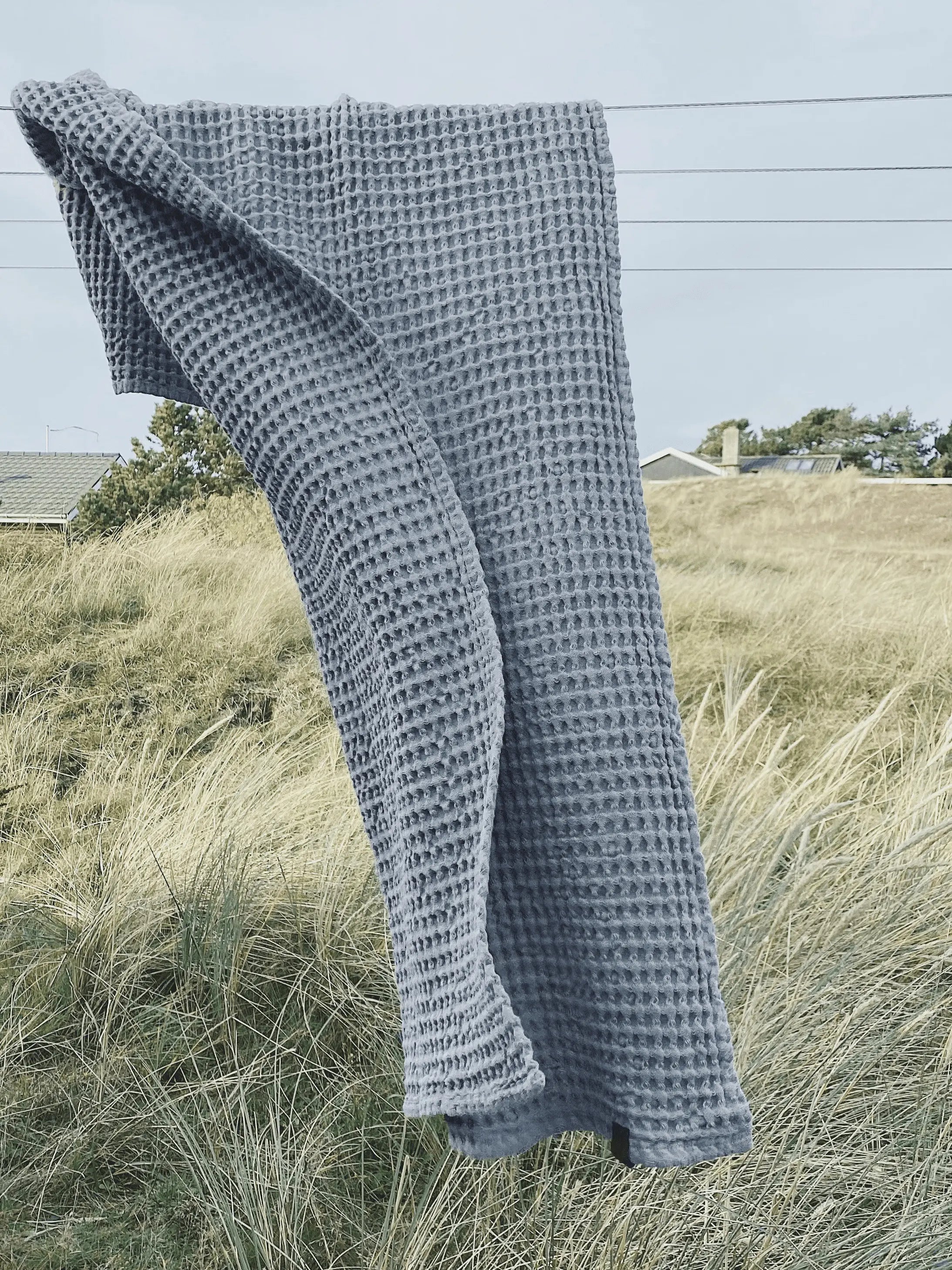 HUMDAKIN Vaflet Badehåndklæde Organic Textiles 019 Stone