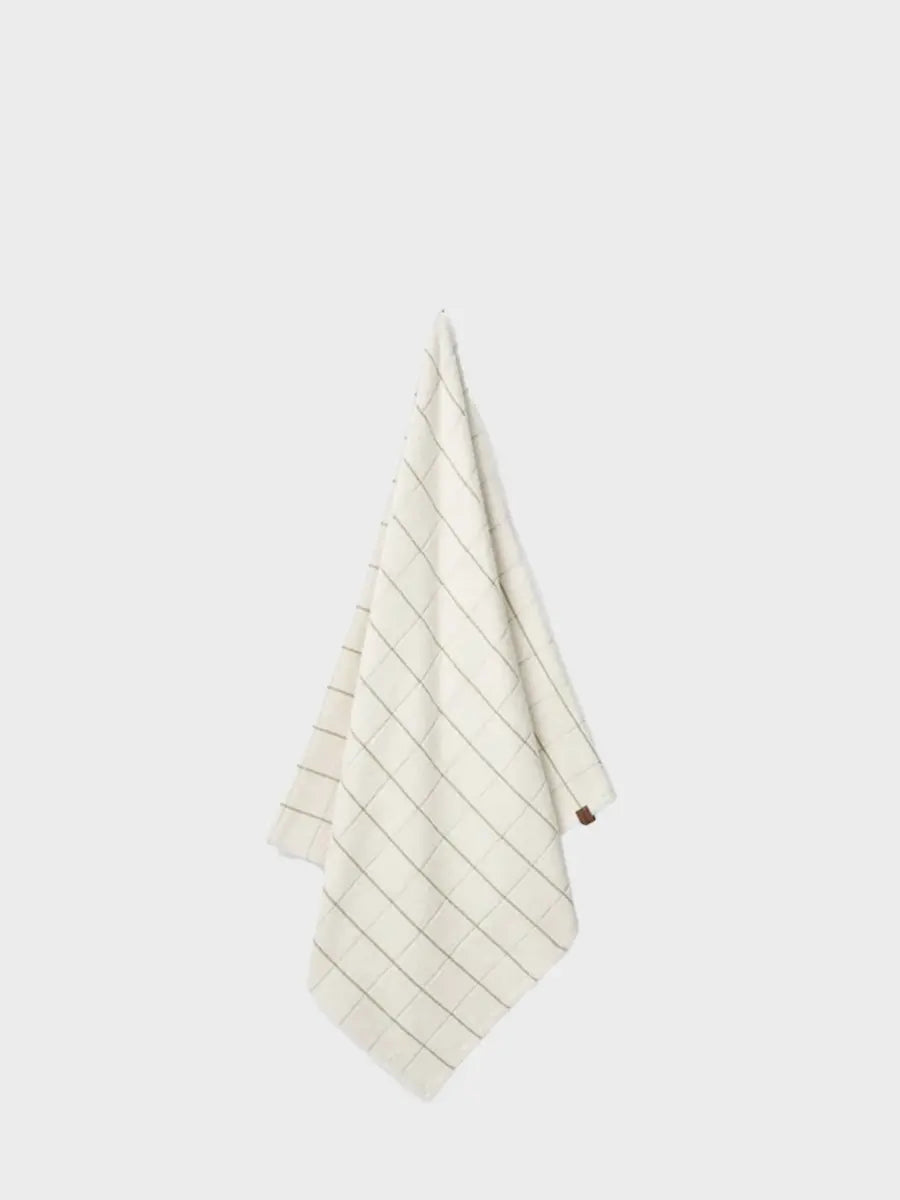 HUMDAKIN Terry Badehåndklæde - Check Organic Textiles 102 Leaf