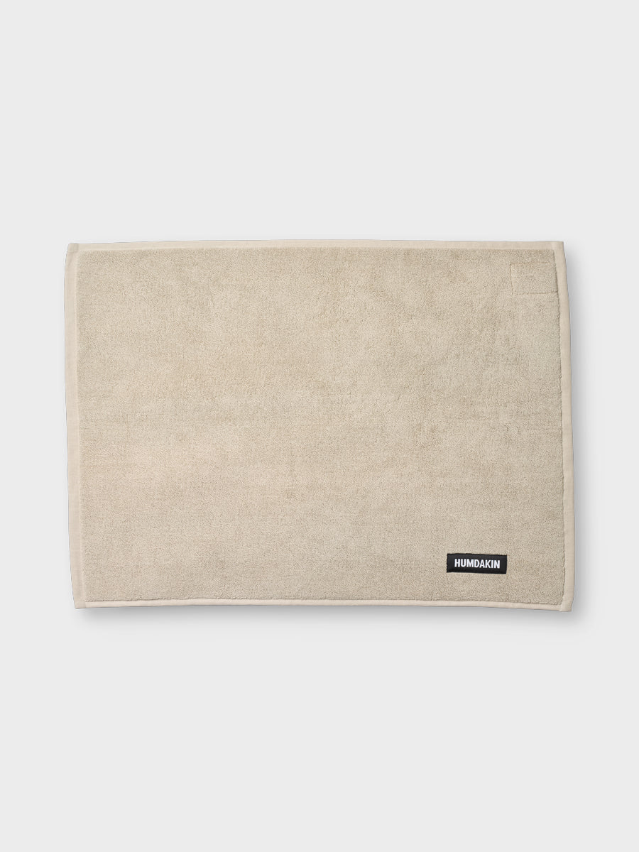 HUMDAKIN Cotton-terry Weave-knit Bath Mat Organic Textiles 01 Light Stone