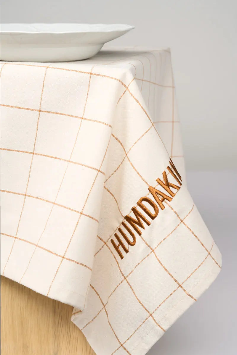 HUMDAKIN Dug - Check Organic Textiles 101 Brown Sugar
