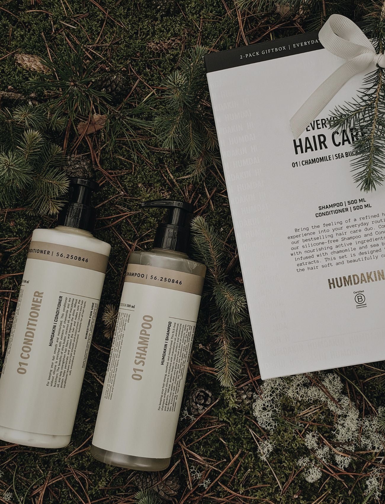 HUMDAKIN Gaveæske - 01 Hårplejesæt - Kamille & Havtorn Hair and Body Care