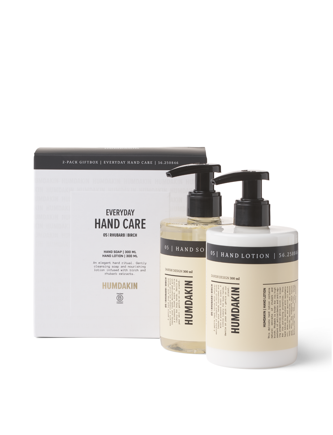 HUMDAKIN Gaveæske - 05 Håndplejesæt - Rabarber & Birk Hand Care