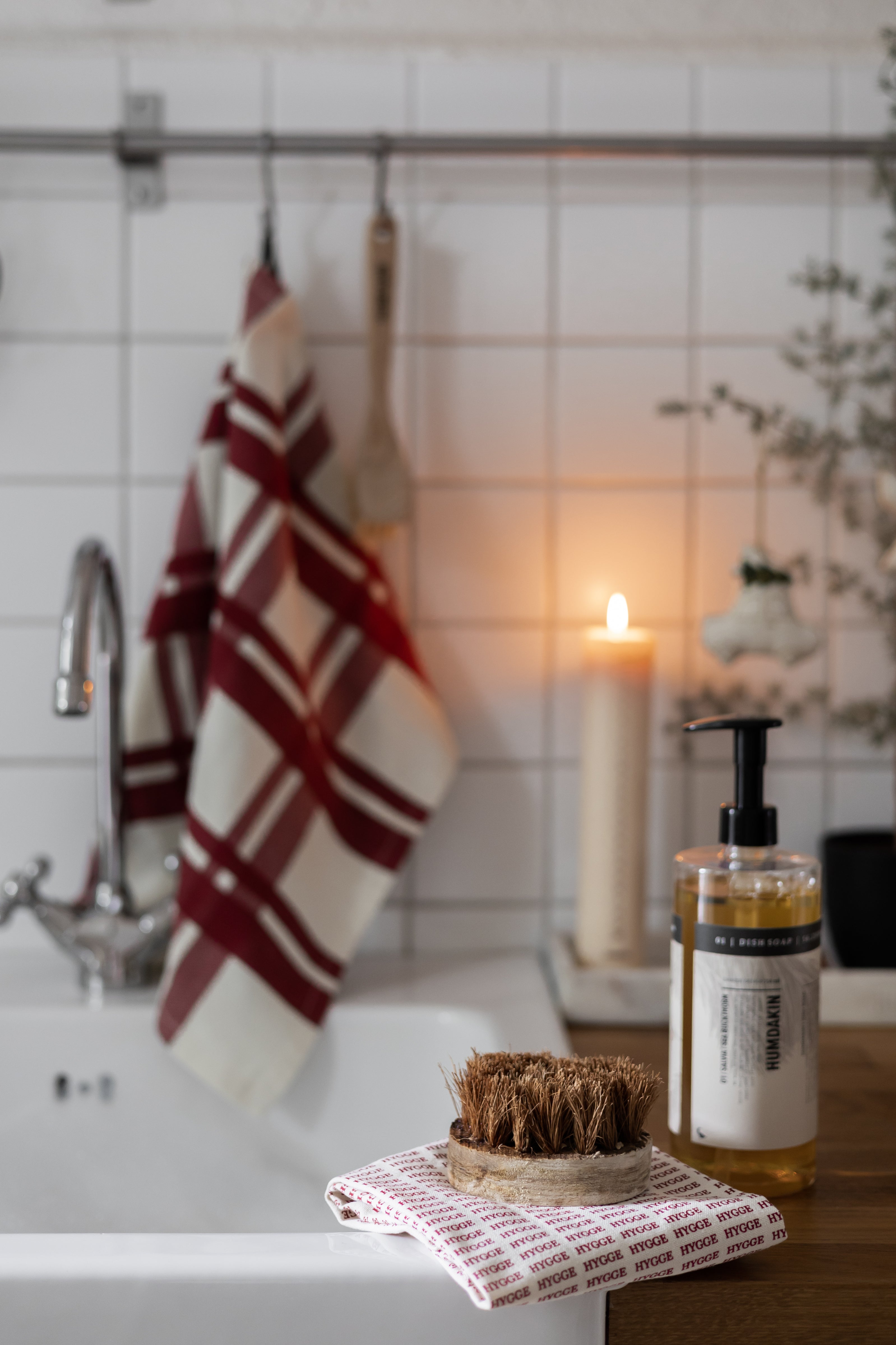 HUMDAKIN Håndklæde - Rød Tjek Organic textiles 00 Neutral/No color