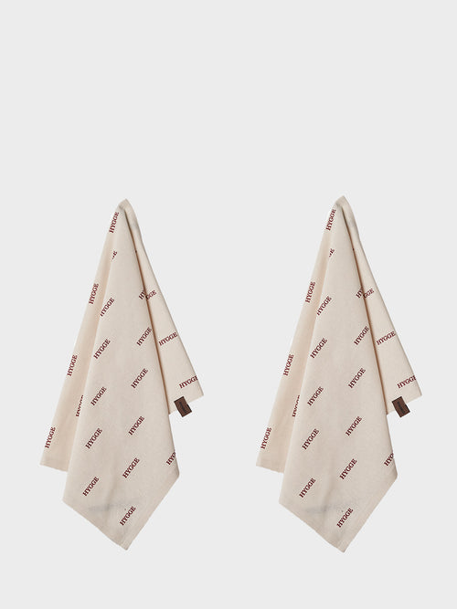 HUMDAKIN Hygge Viskestykke - 2 stk Organic textiles 029 Shell