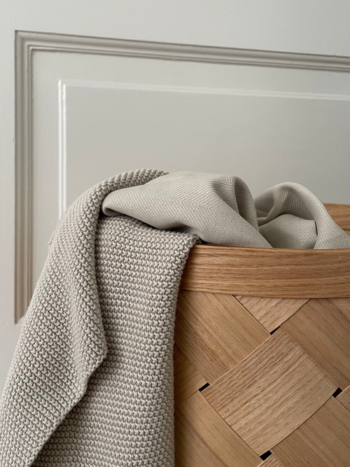 HUMDAKIN Knitted Kitchen Towel Organic textiles 01 Light Stone