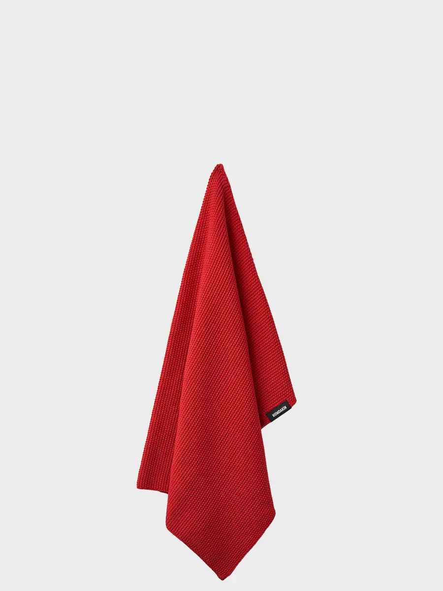 HUMDAKIN Strikket Køkkenhåndklæde Organic Textiles 235 Rushing Red
