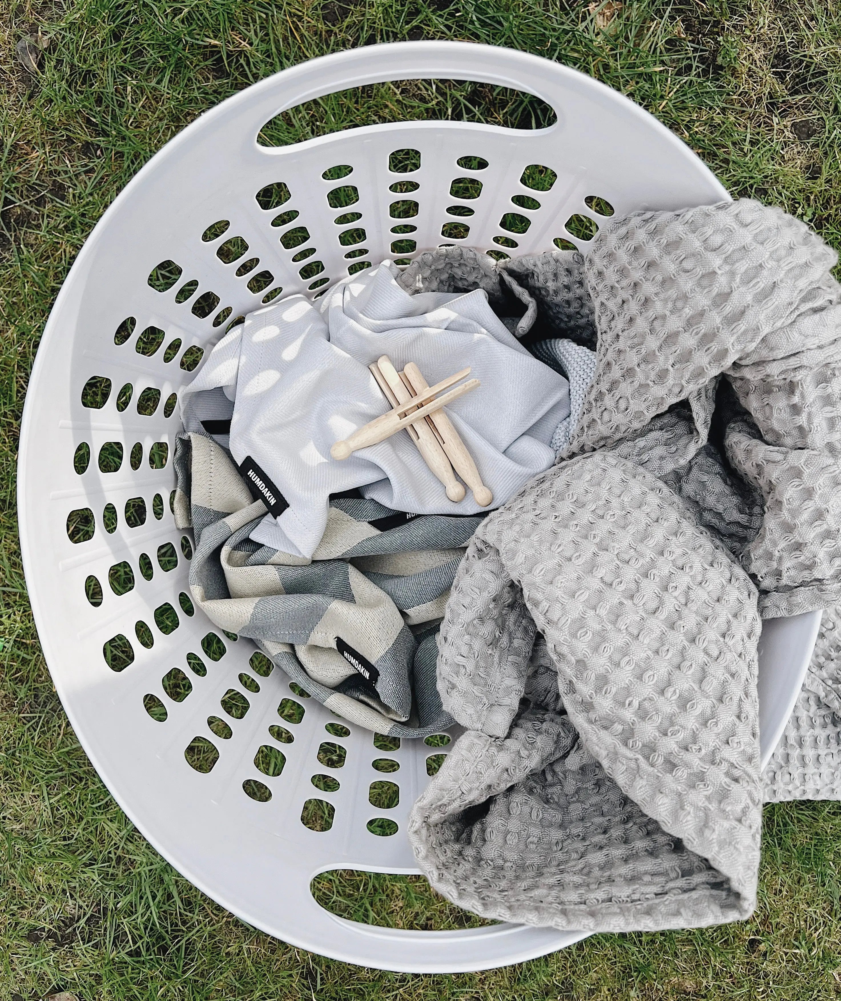 HUMDAKIN Vasketøjskurv - Genanvendeligt plastik Laundry 215 Blue Glass