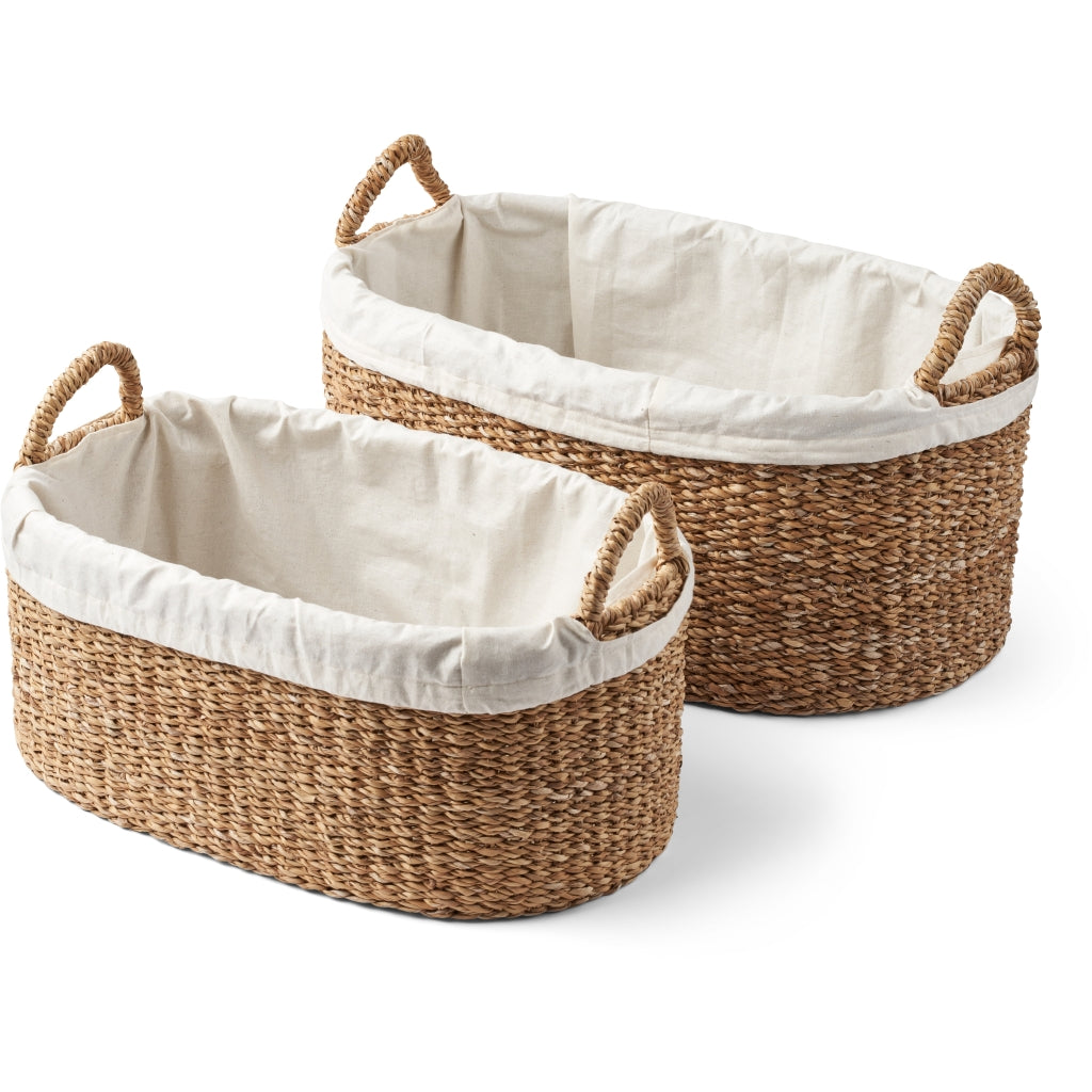 HUMDAKIN Lav Vasketøjskurv - sæt af 2 Laundry 230 Organic Cotton Lining