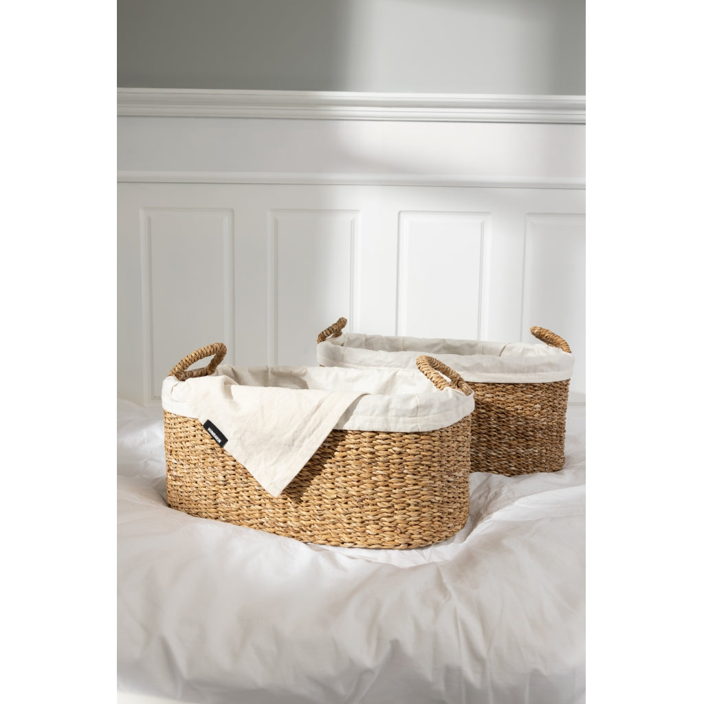 HUMDAKIN Lav Vasketøjskurv - sæt af 2 Laundry 230 Organic Cotton Lining