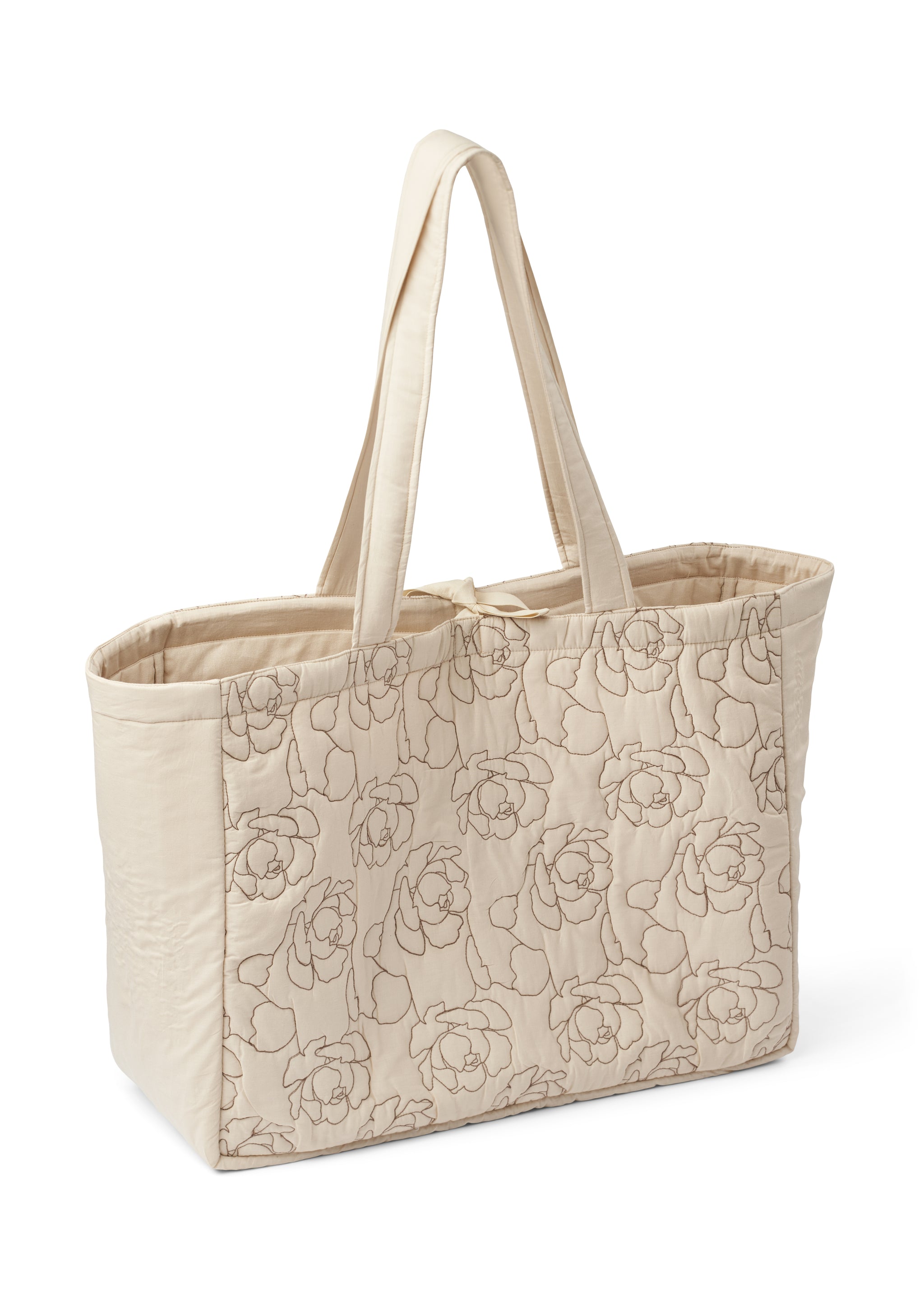 HUMDAKIN Maxi Tote Bag Bag 231 Light Stone - Peony Quilt