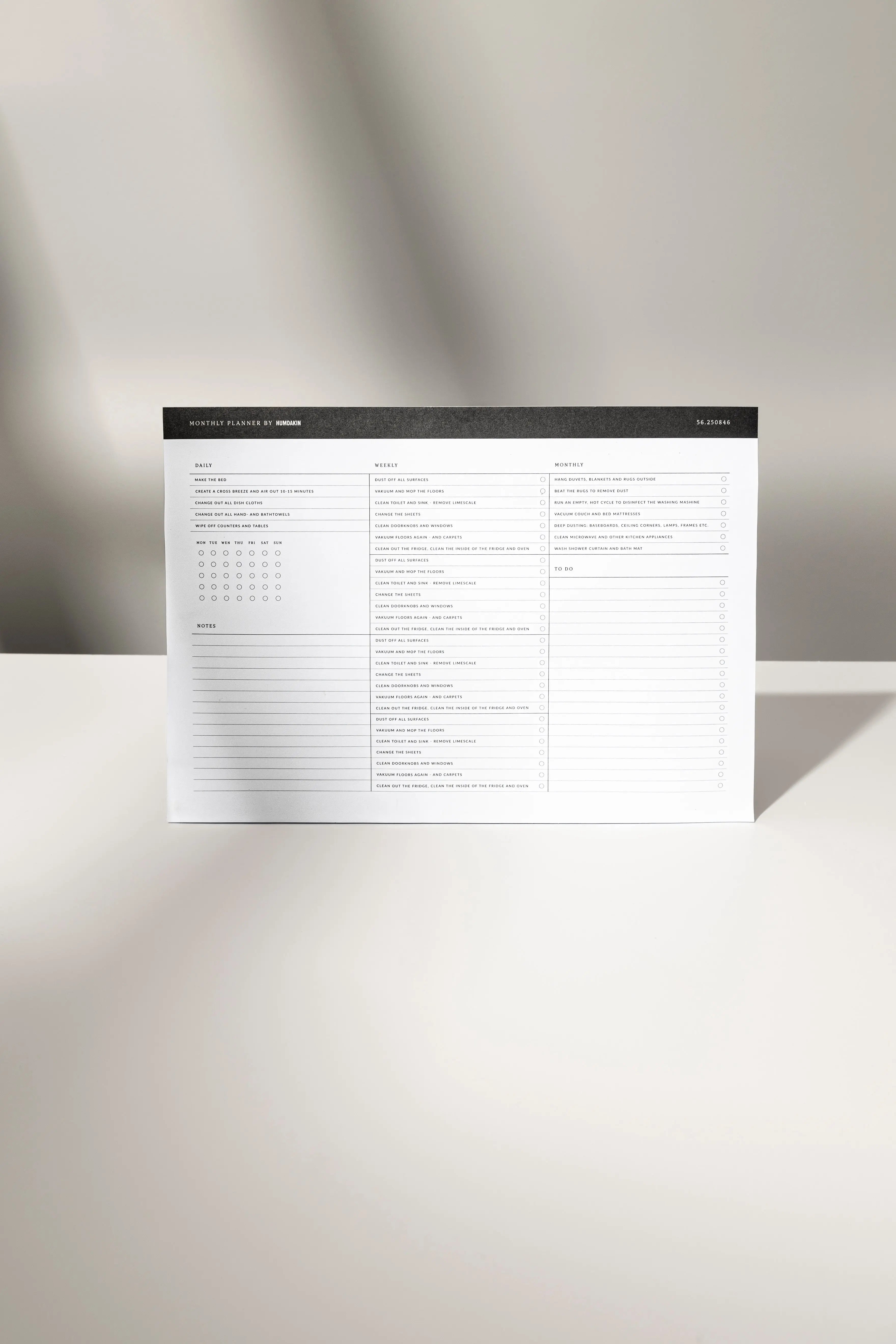 HUMDAKIN Monthly planner POS material 00 Neutral/No color