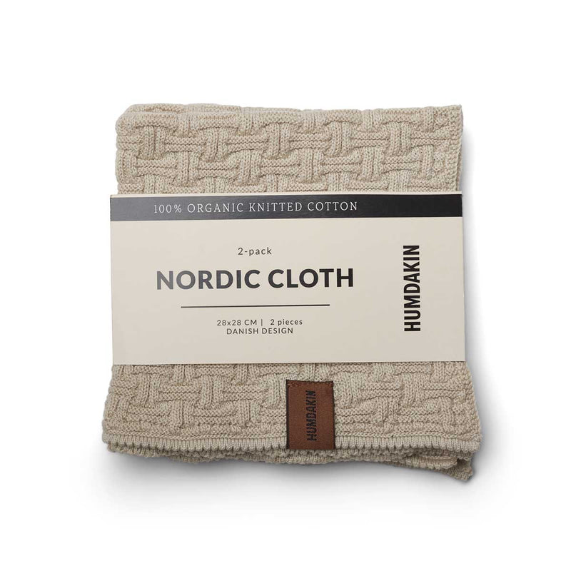 HUMDAKIN Nordic Cloth 2-pack Organic textiles 01 Light Stone