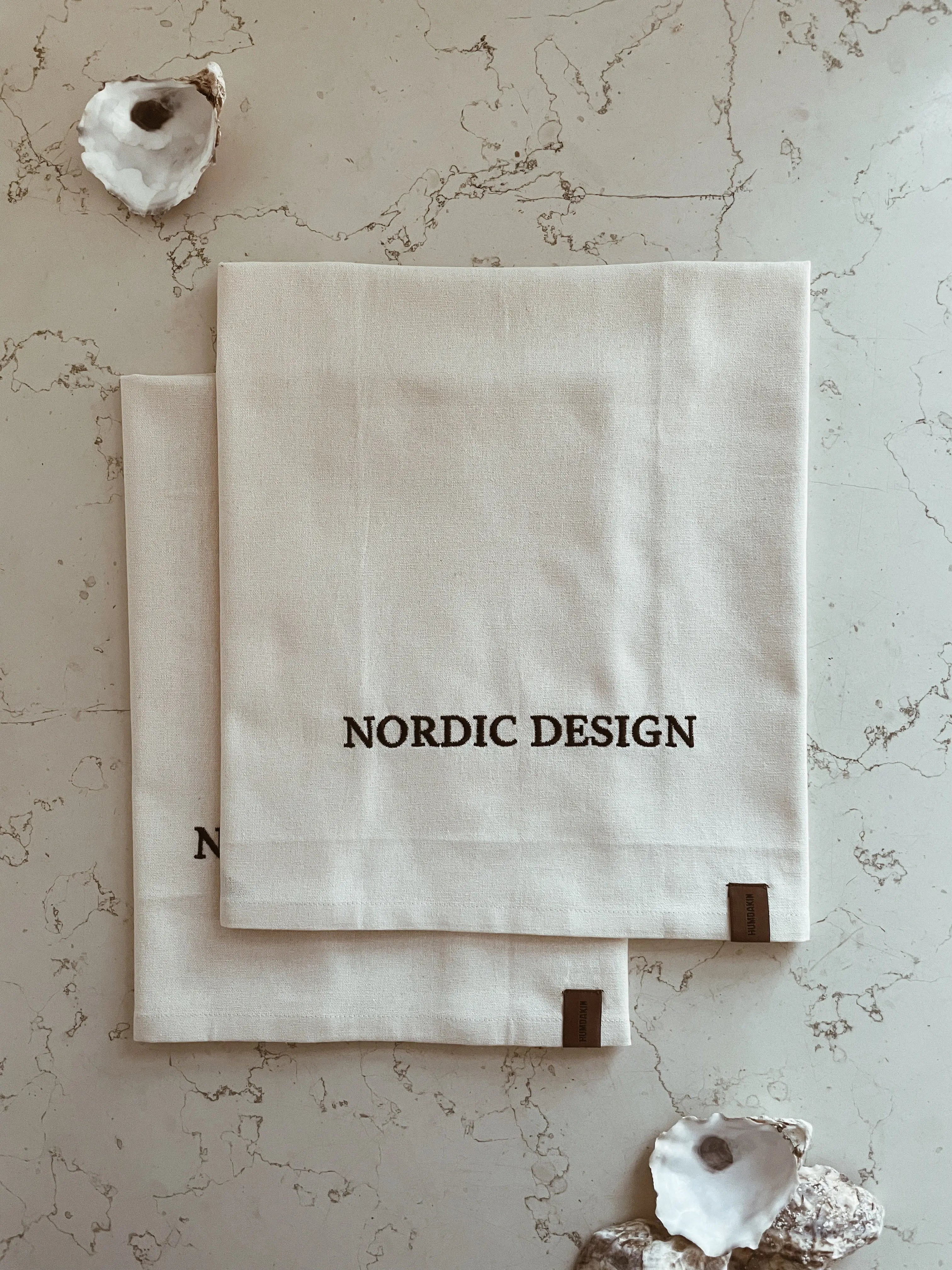 HUMDAKIN Viskestykker - 2 stk - Nordisk Design Organic Textiles 029 Shell