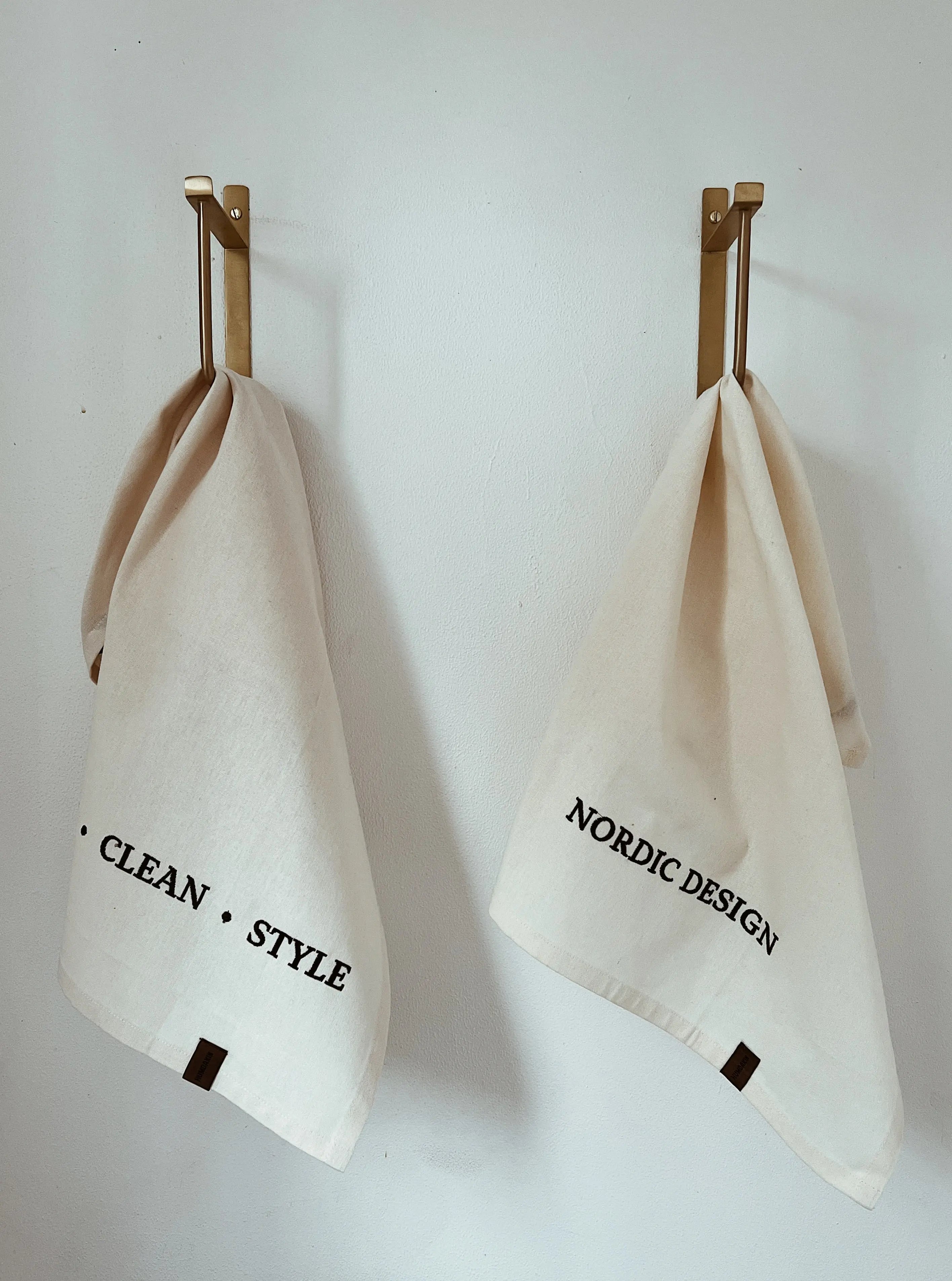 HUMDAKIN Viskestykker - 2 stk - Nordisk Design Organic Textiles 029 Shell