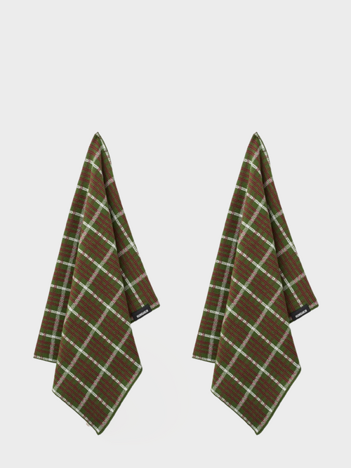HUMDAKIN Økologisk Viskestykke - 2 stk Organic textiles 245 Festive Forest