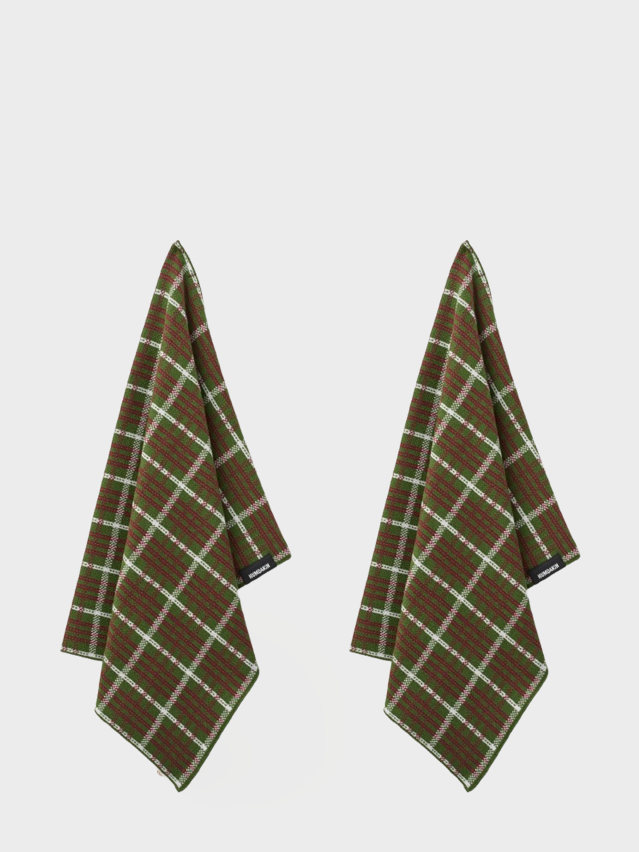 HUMDAKIN Økologisk Viskestykke - 2 stk Organic textiles 245 Festive Forest