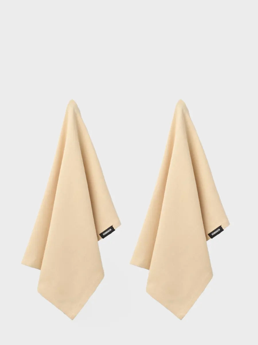 HUMDAKIN Økologisk Viskestykke - 2 stk Organic Textiles 246 Soft Sand