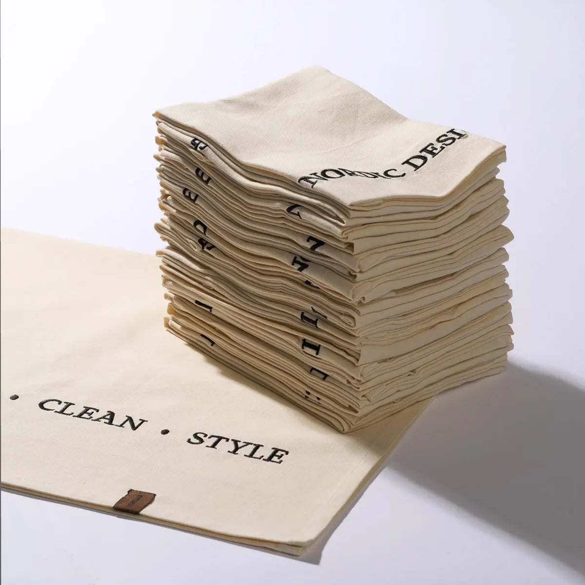 HUMDAKIN Økologiske Viskestykker - 2 stk - Organize, Clean and Style Organic Textiles 029 Shell