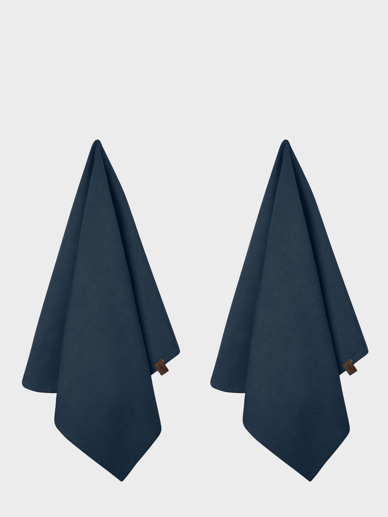 HUMDAKIN Organic Tea Towel - 2 pack Organic textiles 037 Sea Blue