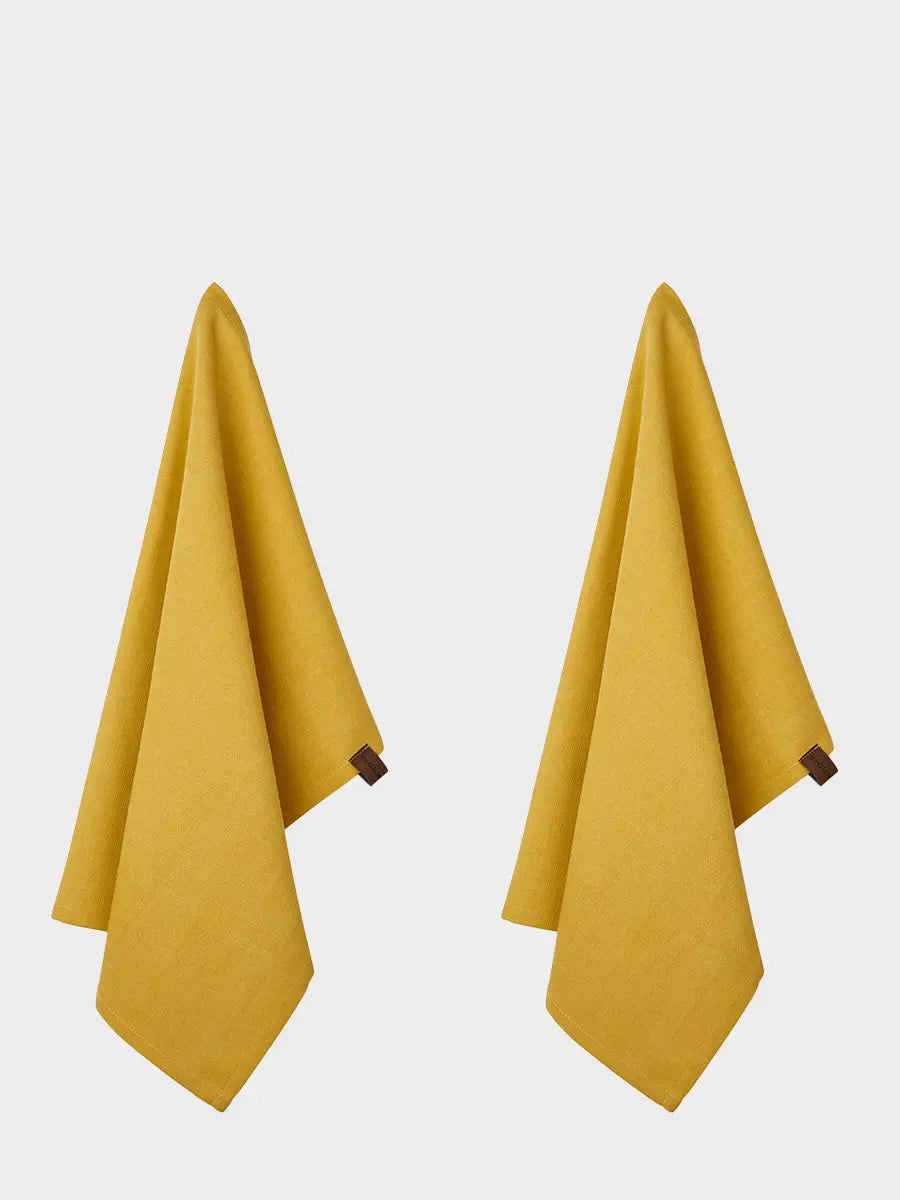HUMDAKIN Økologisk Viskestykke - 2 stk Organic Textiles 08 Yellow Fall