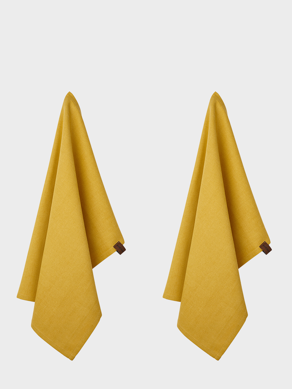 HUMDAKIN Organic Tea Towel - 2 pack Organic textiles 08 Yellow Fall