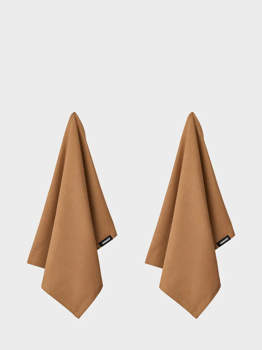 HUMDAKIN Økologisk Viskestykke - 2 stk Organic Textiles 211 Tabacco