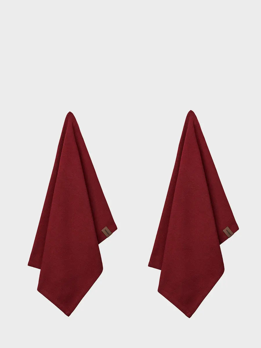 HUMDAKIN Økologisk Viskestykke - 2 stk Organic Textiles 212 Maroon