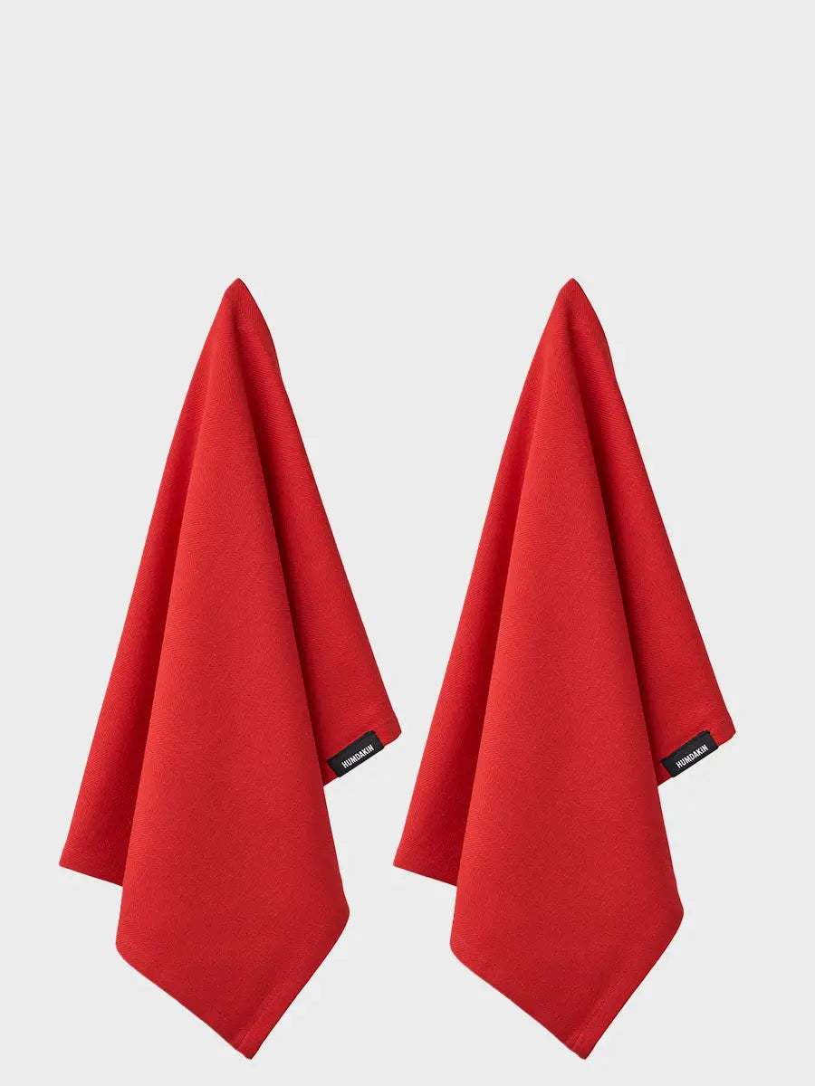 HUMDAKIN Økologisk Viskestykke - 2 stk Organic Textiles 235 Rushing Red