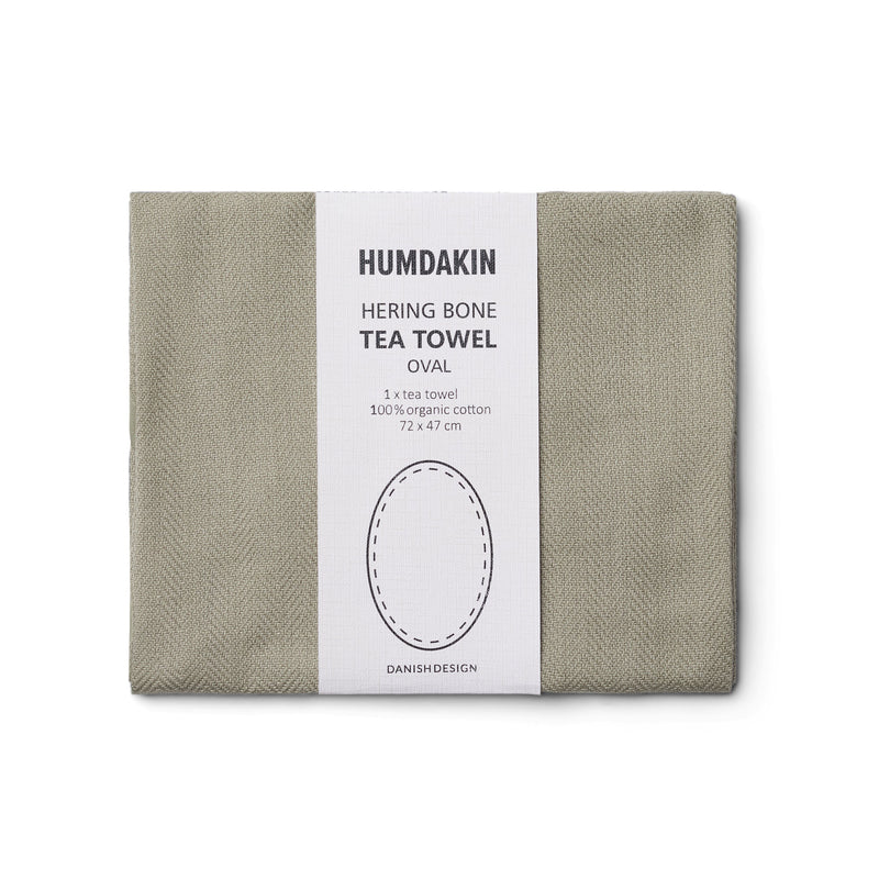 HUMDAKIN Oval Tea Towel - 1 pcs Organic textiles 026 Oak