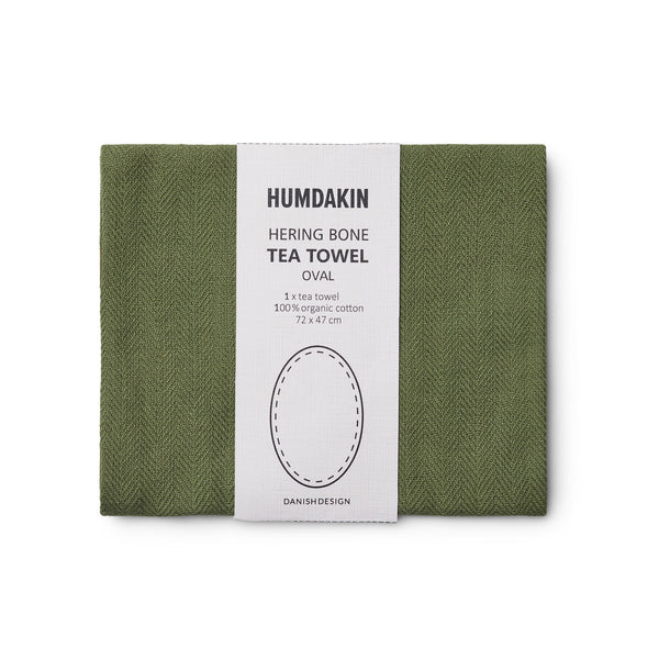 HUMDAKIN Oval Tea Towel - 1 pcs Organic textiles 028 Fern