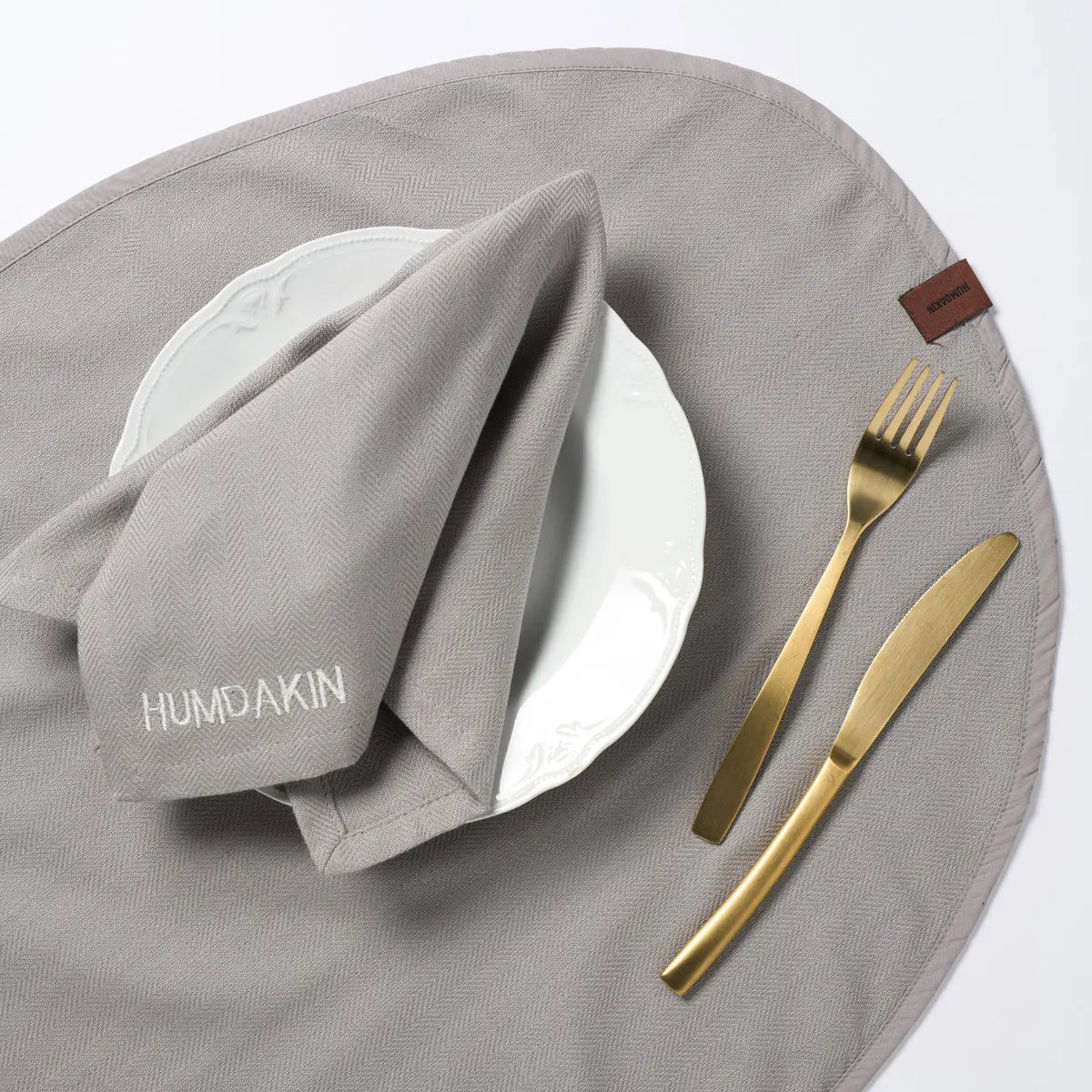 HUMDAKIN Oval Viskestykke - 1 stk Organic Textiles 019 Stone