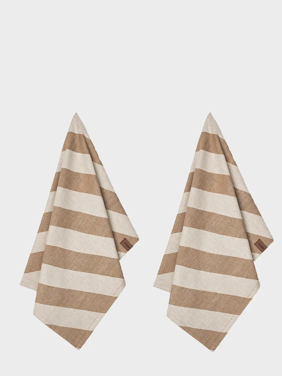 HUMDAKIN Viskestykker i genanvendt bomuld - 2 stk Organic Textiles 205 Beige Candy