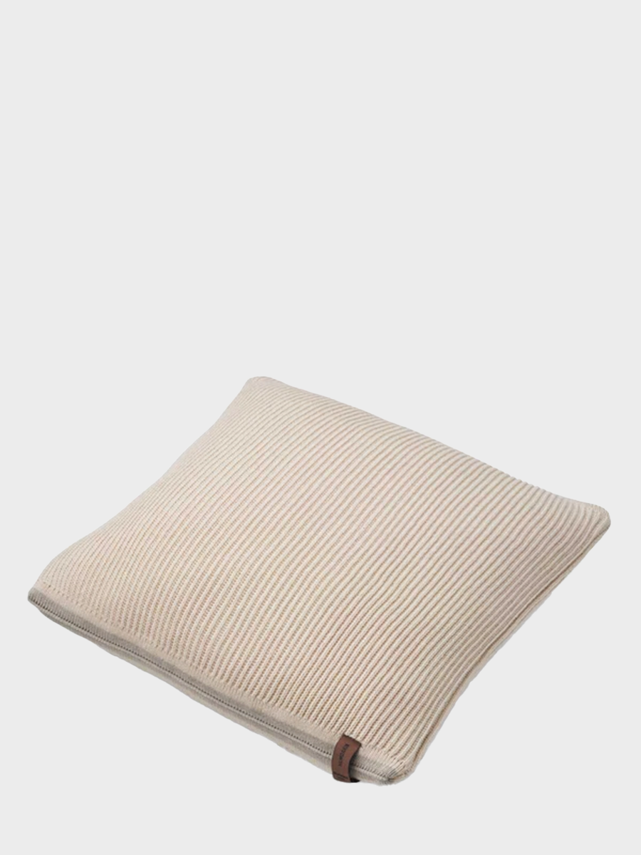 HUMDAKIN Rib Pillow 40 x 40 cm Organic textiles 133 Shell/Lt. Stone