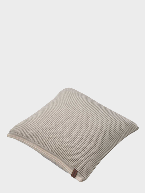 HUMDAKIN Rib Pillow 40 x 40 cm Organic textiles 134 Lt.Stone/Shell