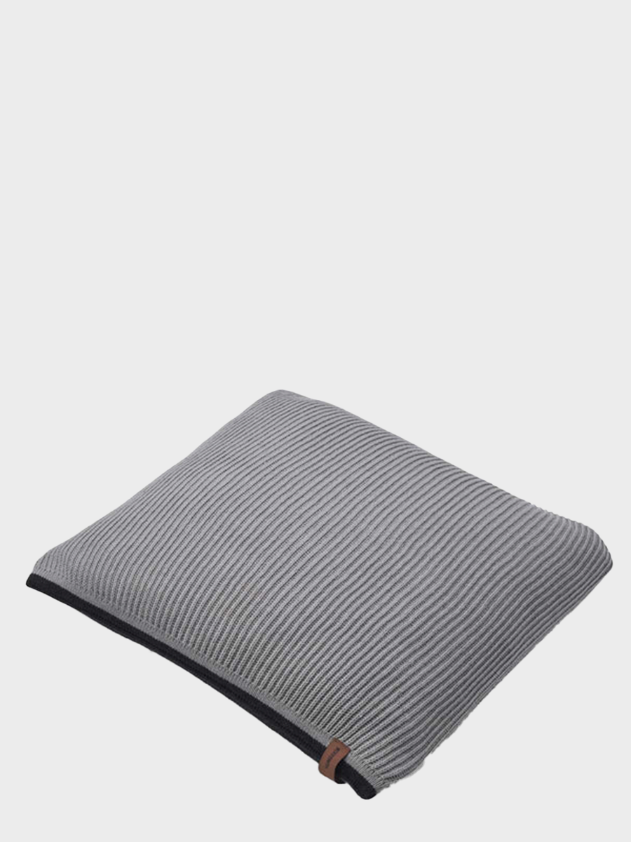 HUMDAKIN Rib Pillow 40 x 40 cm Organic textiles 135 Stone/Coal