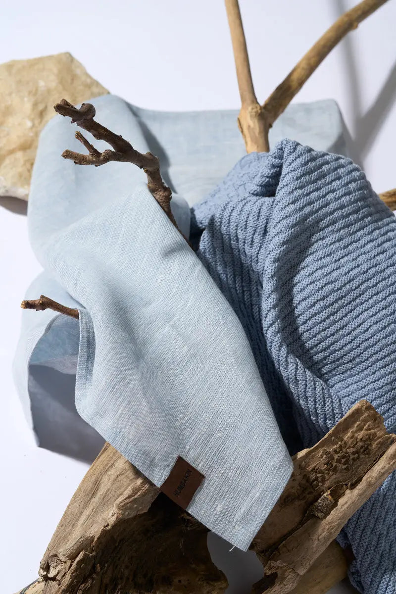 HUMDAKIN Strikket Køkkenhåndklæde Organic Textiles 035 Ocean