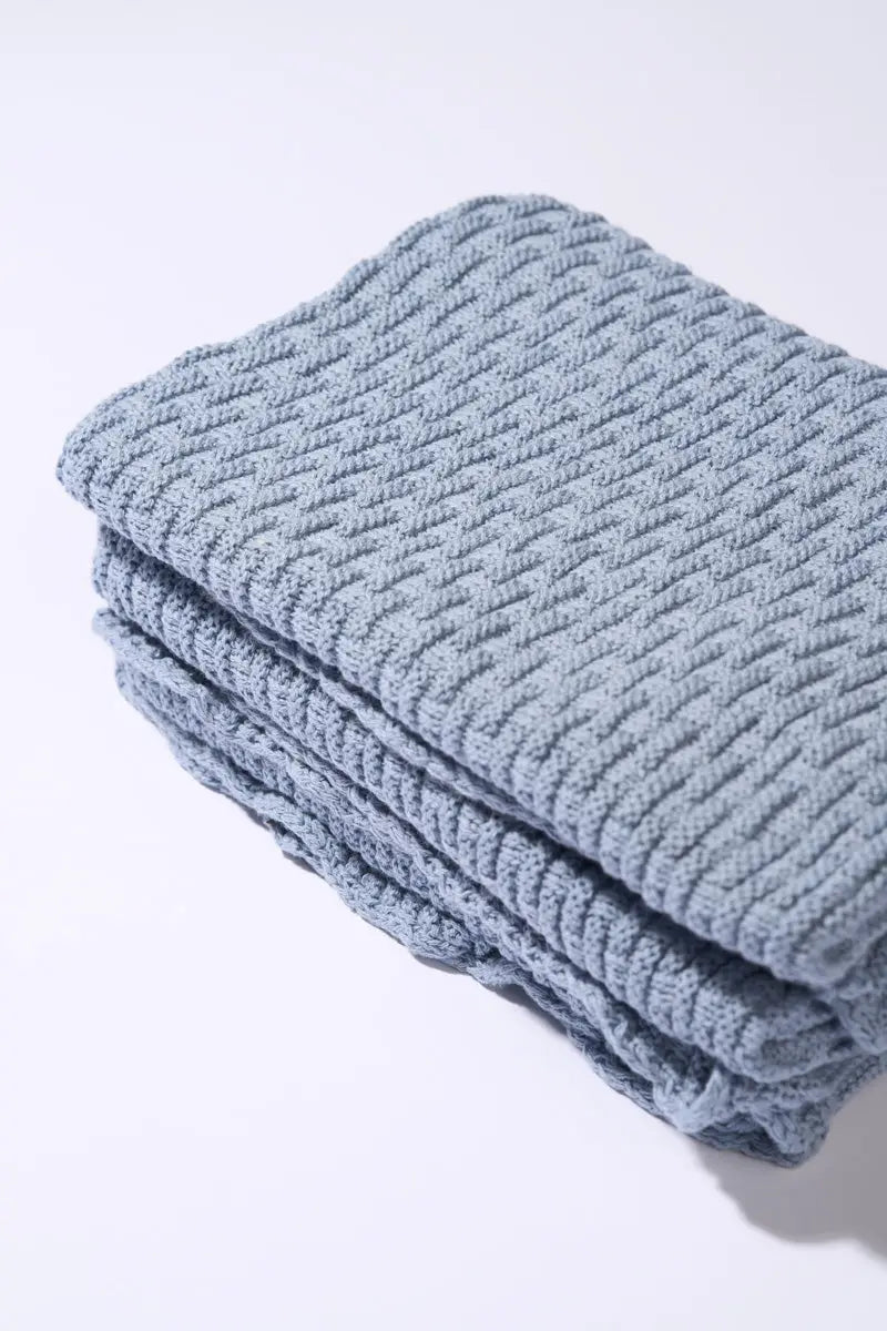 HUMDAKIN Strikket Køkkenhåndklæde Organic Textiles 035 Ocean