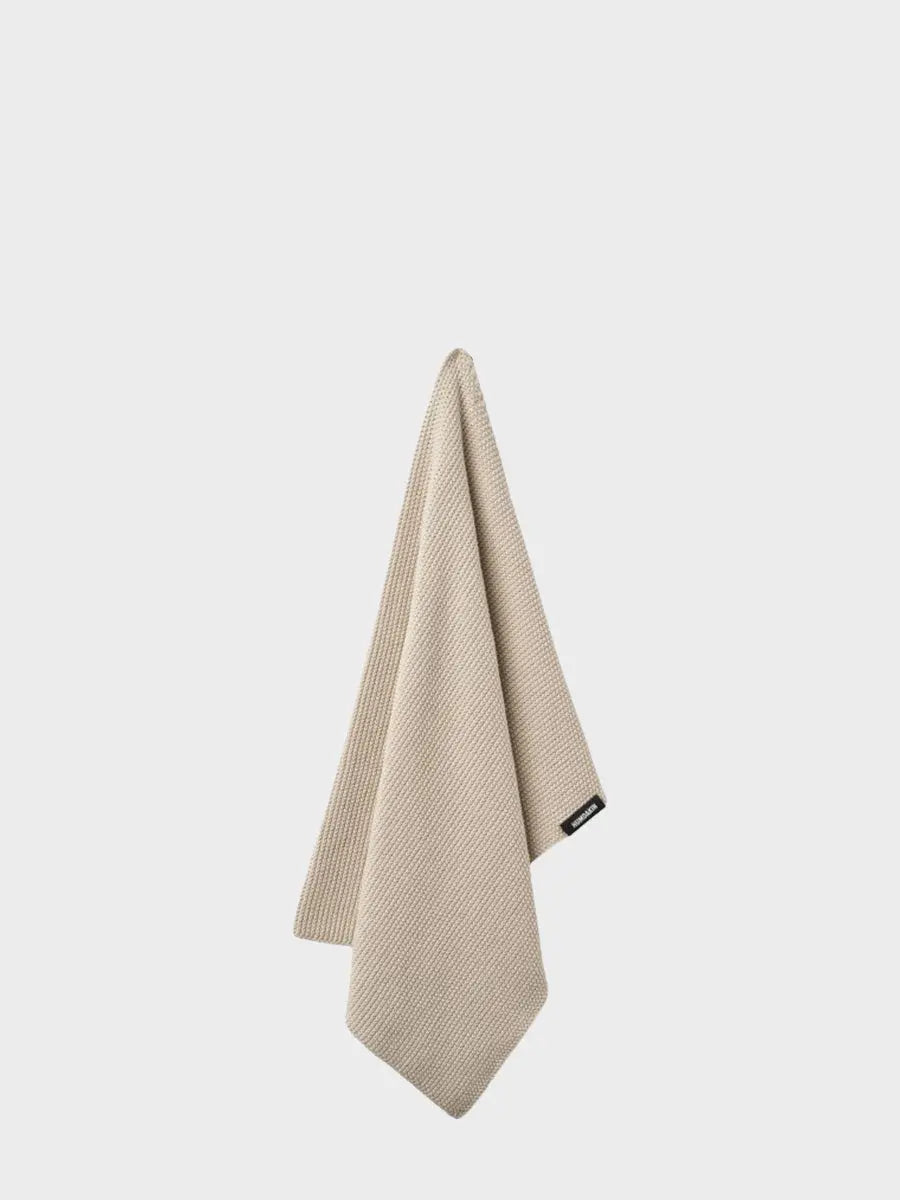HUMDAKIN Strikket Køkkenhåndklæde Organic Textiles 01 Light Stone