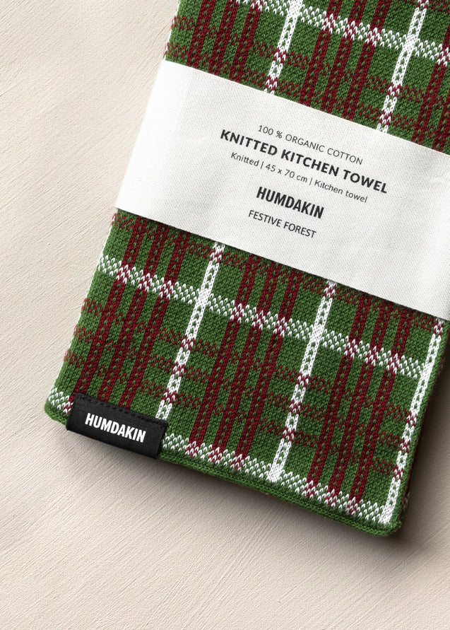 HUMDAKIN Strikket Køkkenhåndklæde Organic textiles 245 Festive Forest