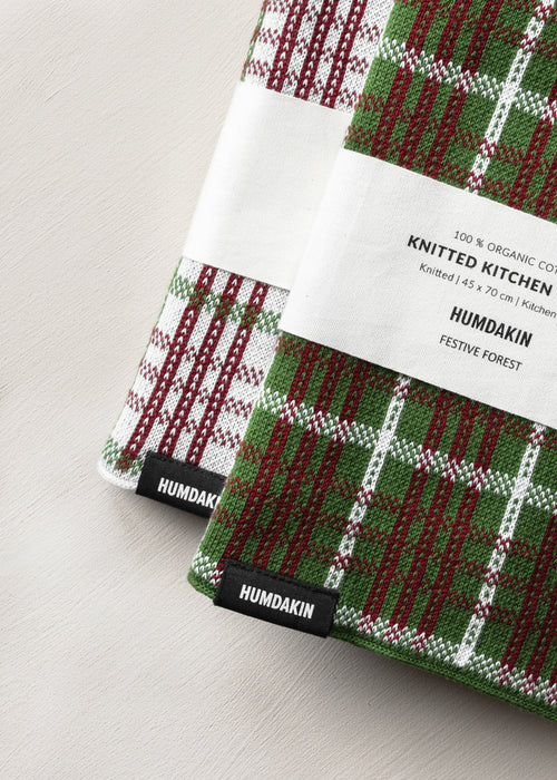 HUMDAKIN Strikket Køkkenhåndklæde Organic textiles 245 Festive Forest