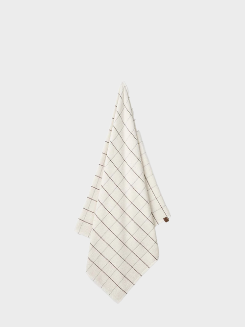 HUMDAKIN Terry Badehåndklæde - Check Organic Textiles 100 Pine