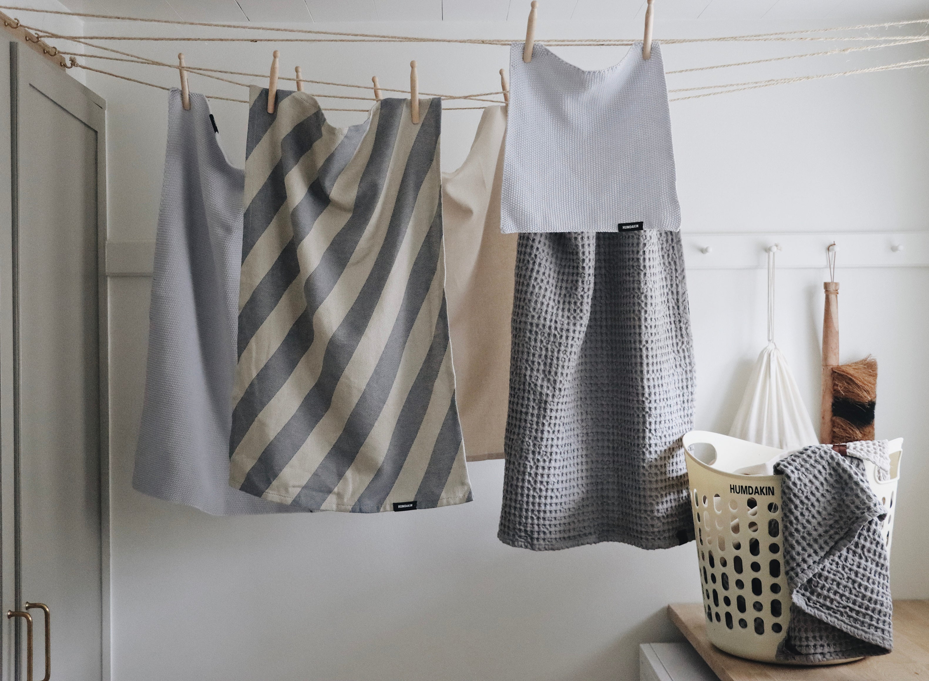 HUMDAKIN Viskestykker i genanvendt bomuld - 2 stk Organic Textiles 225 Blue Candy