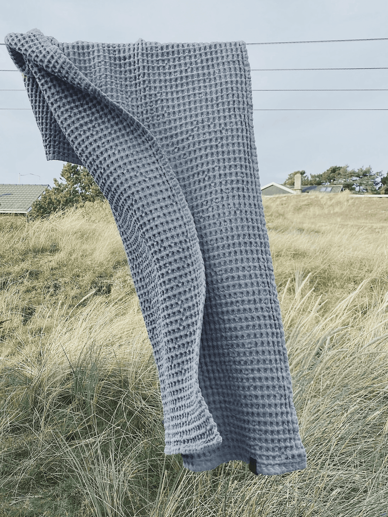 HUMDAKIN Waffle Bath Towels Organic textiles 019 Stone