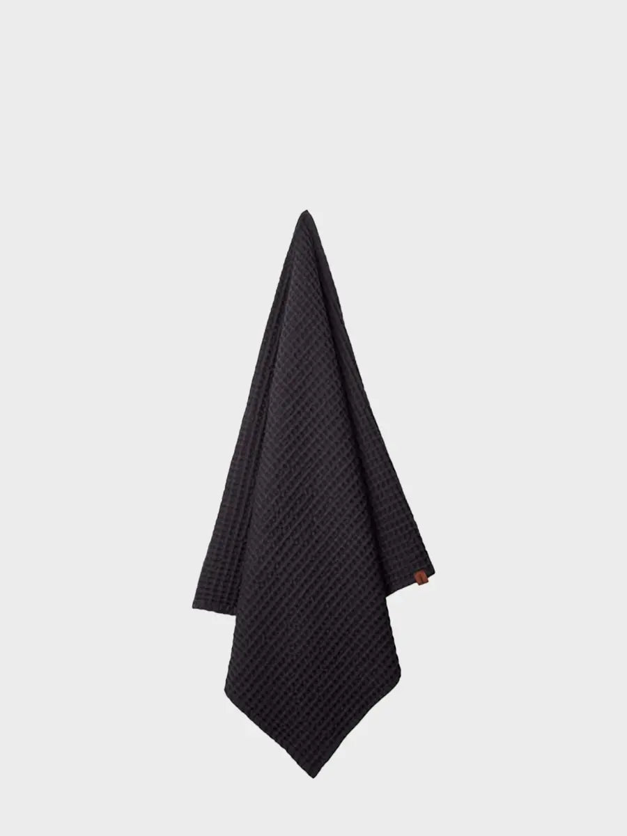 HUMDAKIN Vaflet Badehåndklæde Organic Textiles 020 Coal