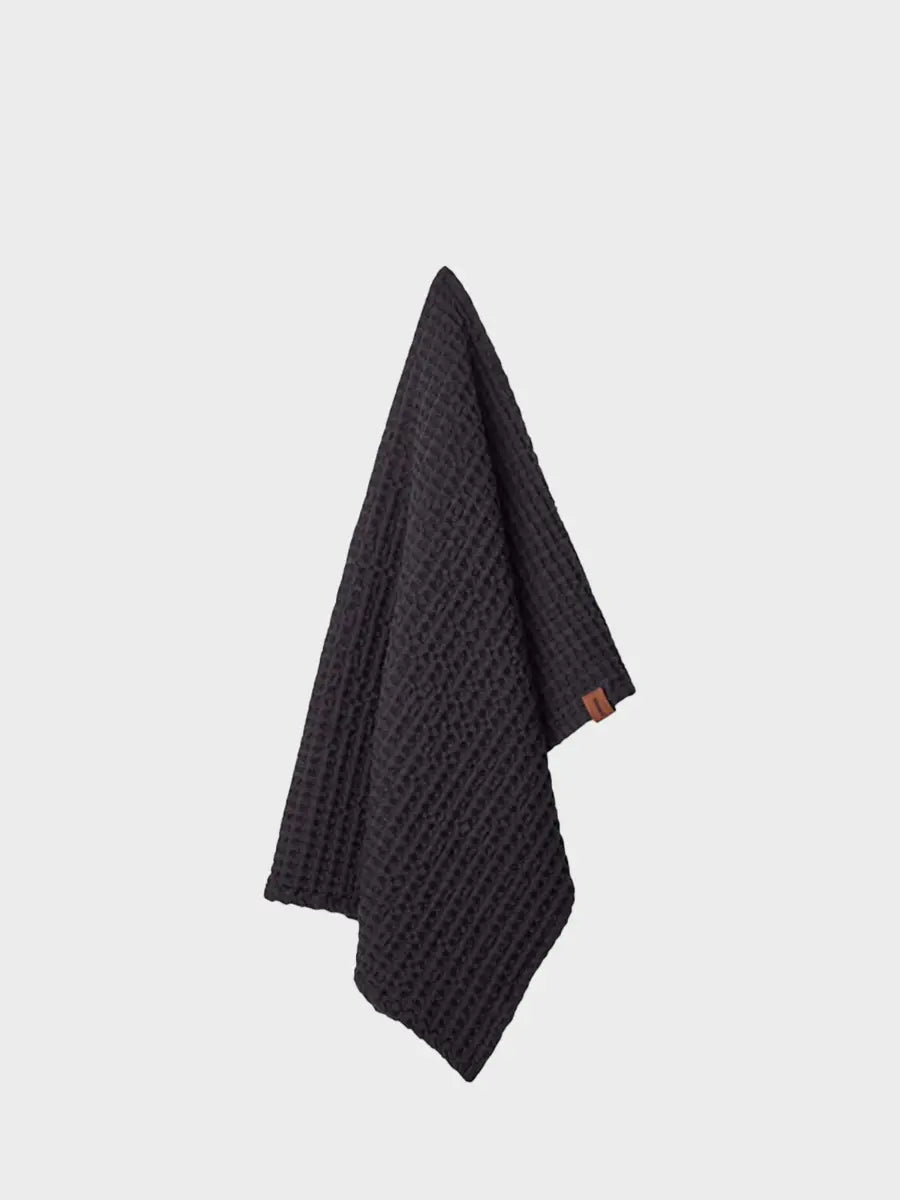 HUMDAKIN Vaflet håndklæde Organic Textiles 020 Coal
