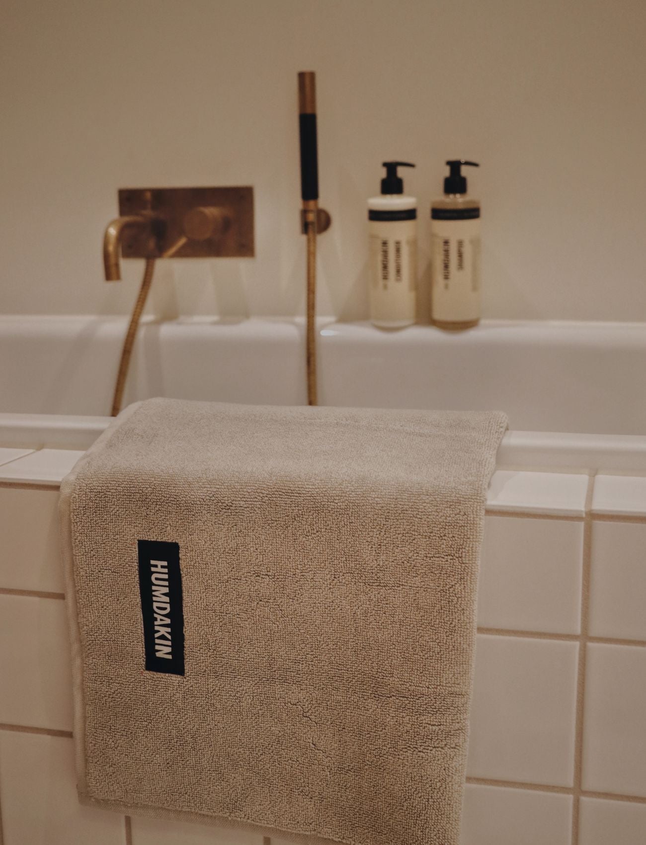 Cotton-terry Weave-knit Bath Mat - Light Stone HUMDAKIN